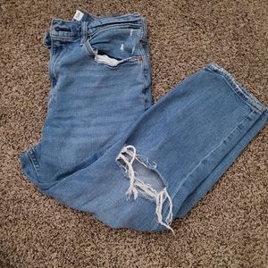 Abercrombie Women's Curve Love The Ankle Straight Ultra High Rise Jean Size 30S